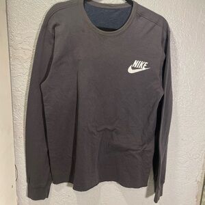 Nike Men's Charcoal Long Sleeve Tee